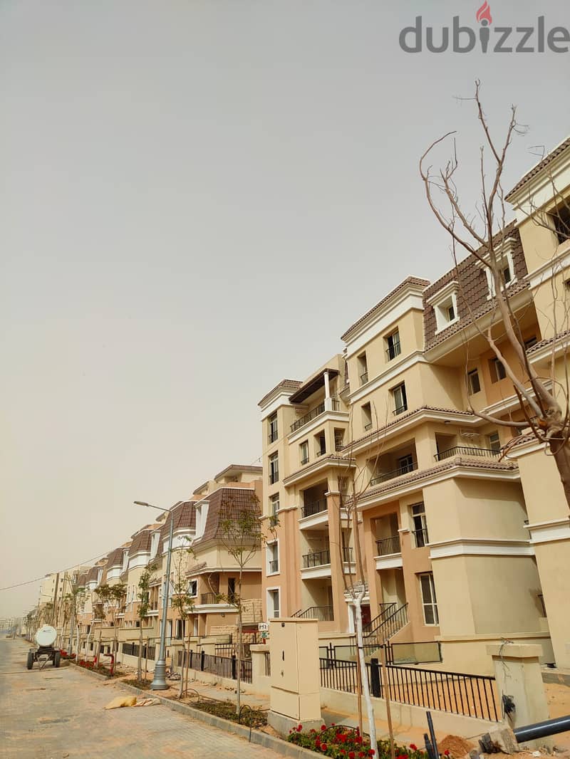 Apartment for sale, distinctive division, 103 sqm, ground floor with 65 sqm garden, in Sarai Compound, wall, Madinaty wall, installments over 8 years 16