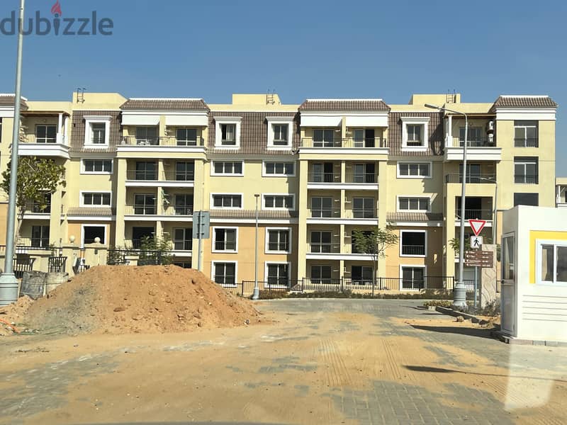 Apartment for sale, distinctive division, 103 sqm, ground floor with 65 sqm garden, in Sarai Compound, wall, Madinaty wall, installments over 8 years 30