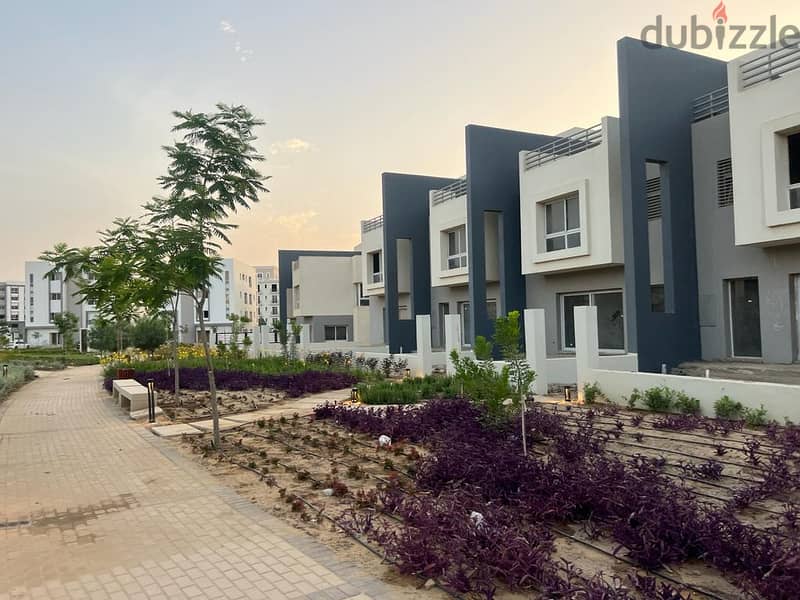 For sale, a distinctive townhouse  view landscaped, delivery  very soon, with  installments, at the lowest price in the market, in Hyde Park Compound 2