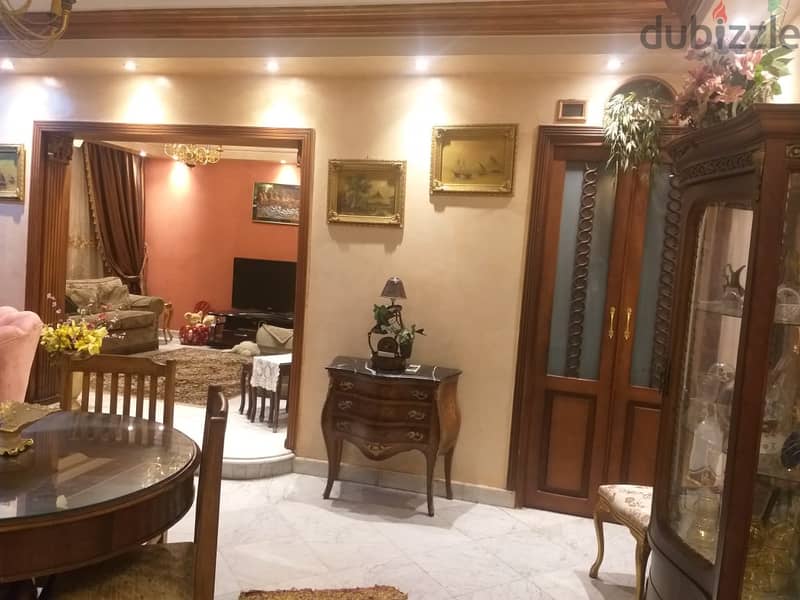 Apartment 135 meters with a view on the Nile for sale in Maadi Corniche, police buildings 7