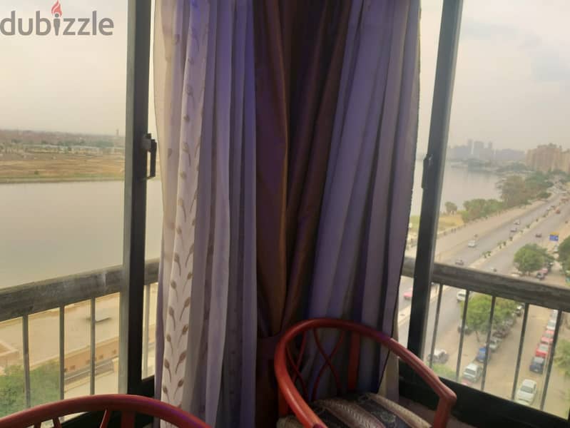Apartment 135 meters with a view on the Nile for sale in Maadi Corniche, police buildings 22