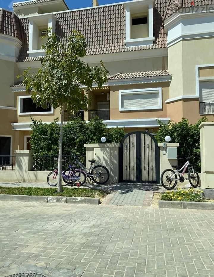 S villa, 239 sqm, with garden, 78 sqm, corner, for sale at a very special price after the discount, in Sarai Compound, Sur, Madinaty Wall 6