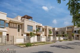 Townhouse villa 160 sqm corner for sale in the last stage of villas in Taj City Compound at a fantastic price in front of Cairo International Airport