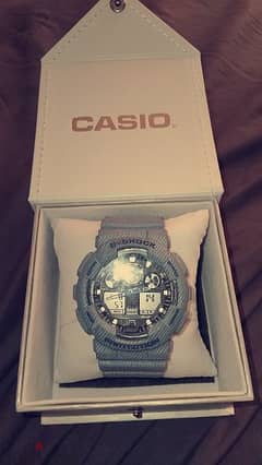 casio g-shock men's analog digital denim’d color watch ga-100de-2a 0