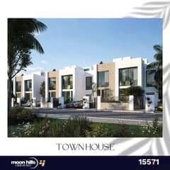 Town house villa للبيع بخصم 10% وبالتقسيط علي 7سنوات في كمبوند مون هيلز4 في الشيخ زايد بالقرب من وصلة دهشور