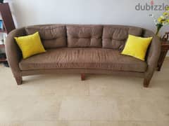 Like new 3 sits couch brown