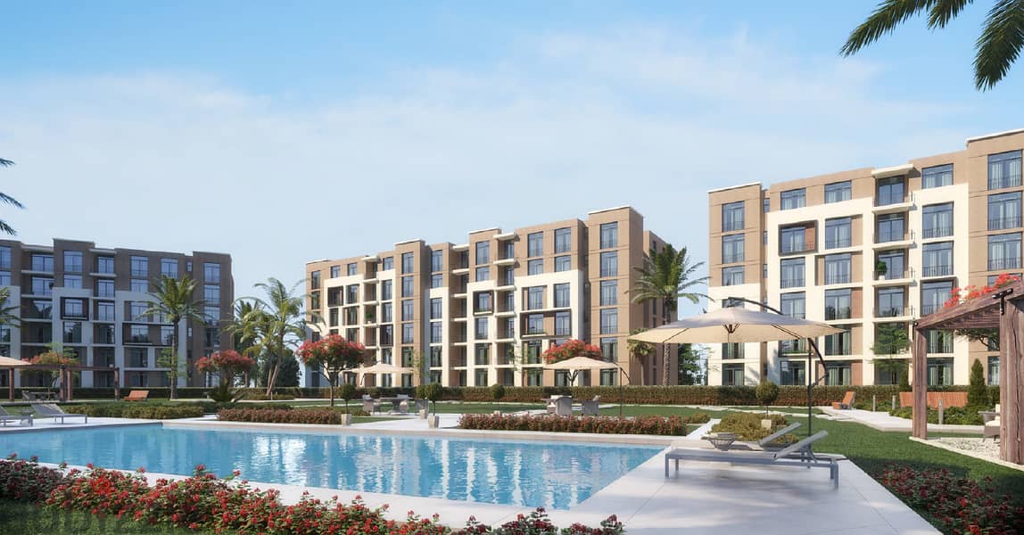 A 3-bedroom apartment for sale in Sarai compound on the Suez Road, with installment over 8 years 1