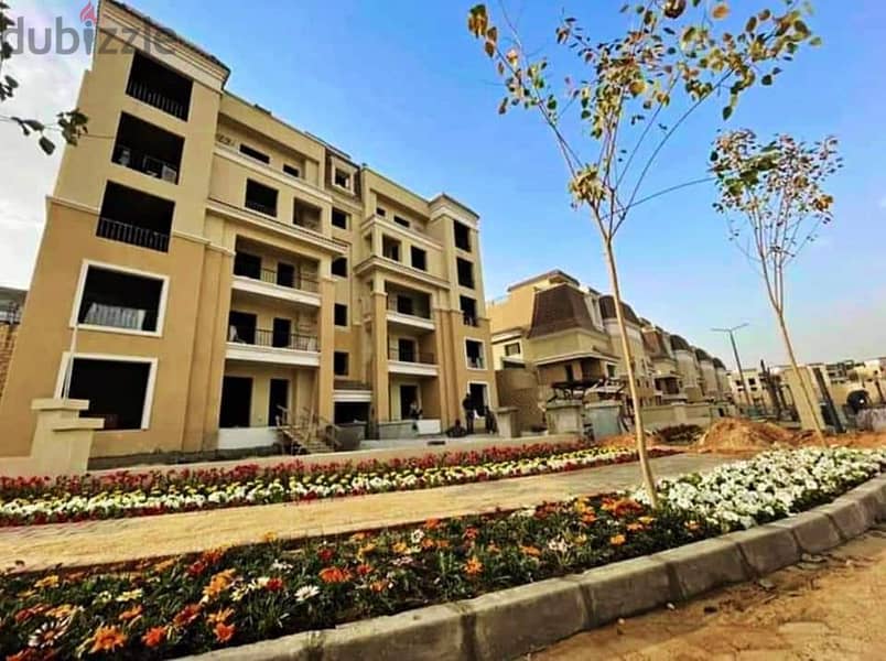 Studio with garden for sale with a down payment of 475,000 EGP and the remaining amount in installments over 8 years. 1