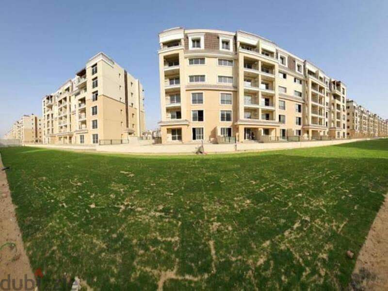 apartment 128m ready to move prime location view on villas , compound sarai 3