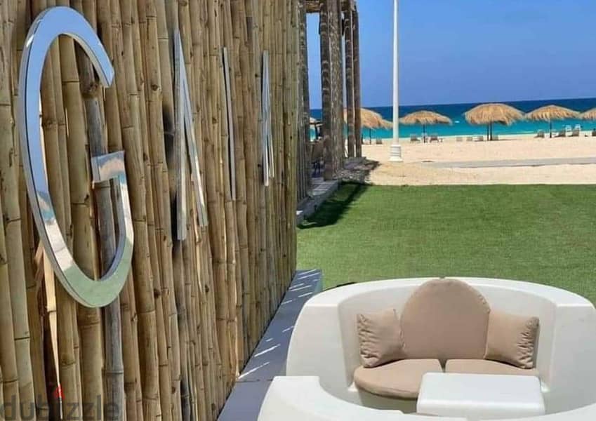 Chalet for sale in Gaia North coast Pool view , Near City Stars Village and Fouka Bay 60 minutes from New Alamein City and from La Vista 1