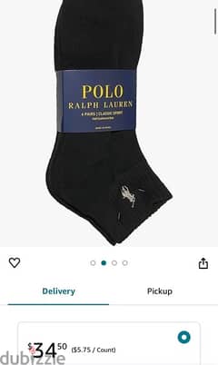 ORIGINAL 6pairs Polo Ralph Lauren socks