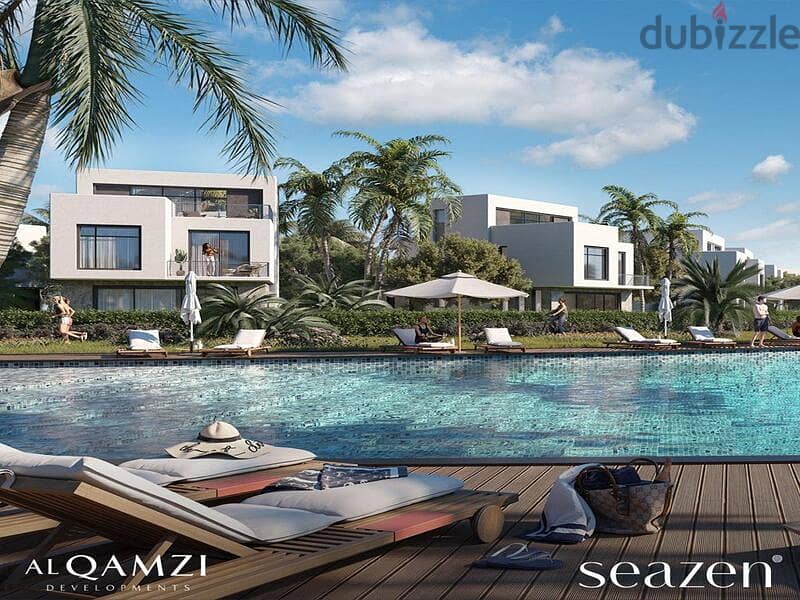 Chalet with garden for sale in Seazen North Coast - view on the lagoon - real estate developer Al Qamzi - 10% down payment - fully finished 14