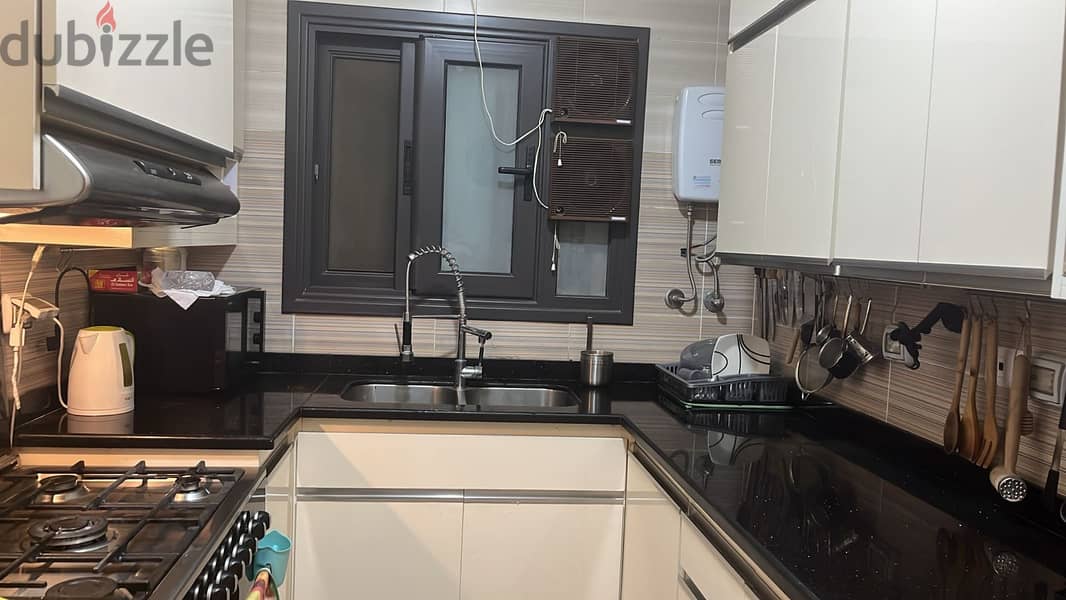Apartment for hotel rent with the highest level of furniture, air conditioning and electrical appliances (Madinaty) B8, group 83 8