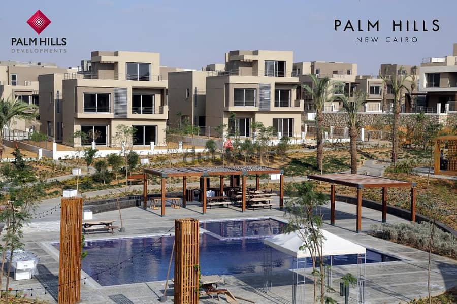 128m apartment, fully finished, in the best Palm Hills compound, New Cairo 4