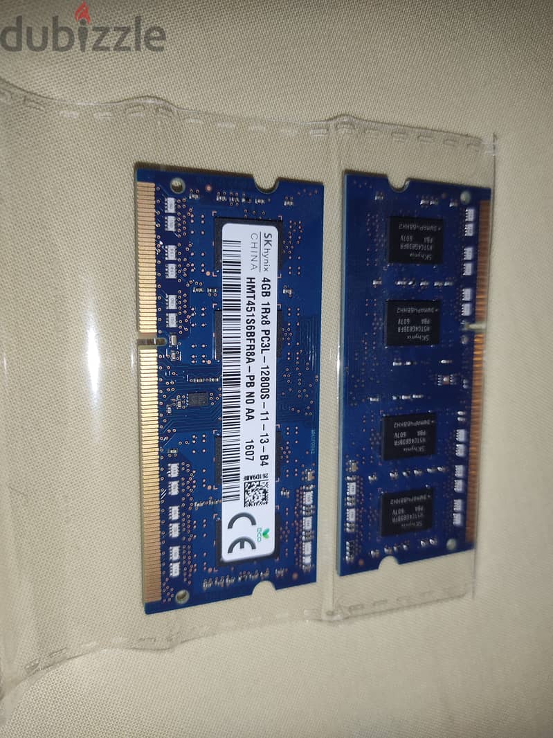 * USED * DRR3 4GB ram x2 0