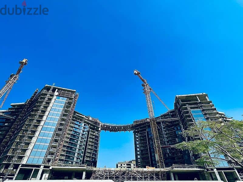 Finished apartment with air conditioners and kitchen, with a view from the 30th floor, with a view open to the landscape, in Zed Towers in New Cairo. 0