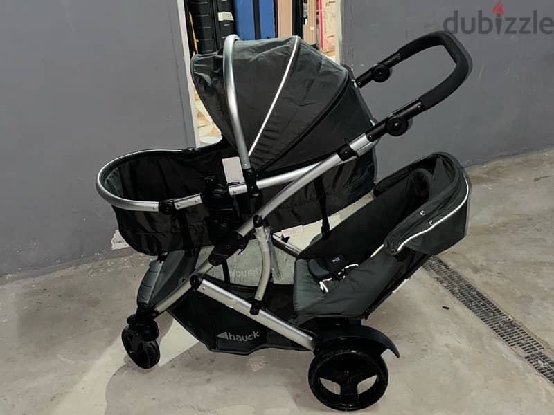 used Double stroller for two babies استرولر توأم ماركة اوروبي 1