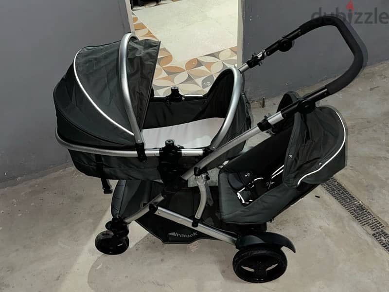 used Double stroller for two babies استرولر توأم ماركة اوروبي 4