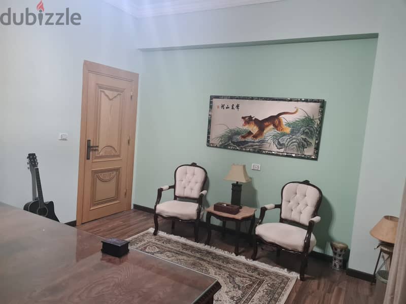 Fully-furnished apartment 210 m. for rent ultra super lux finished in prime location El Banafseg New Cairo 4