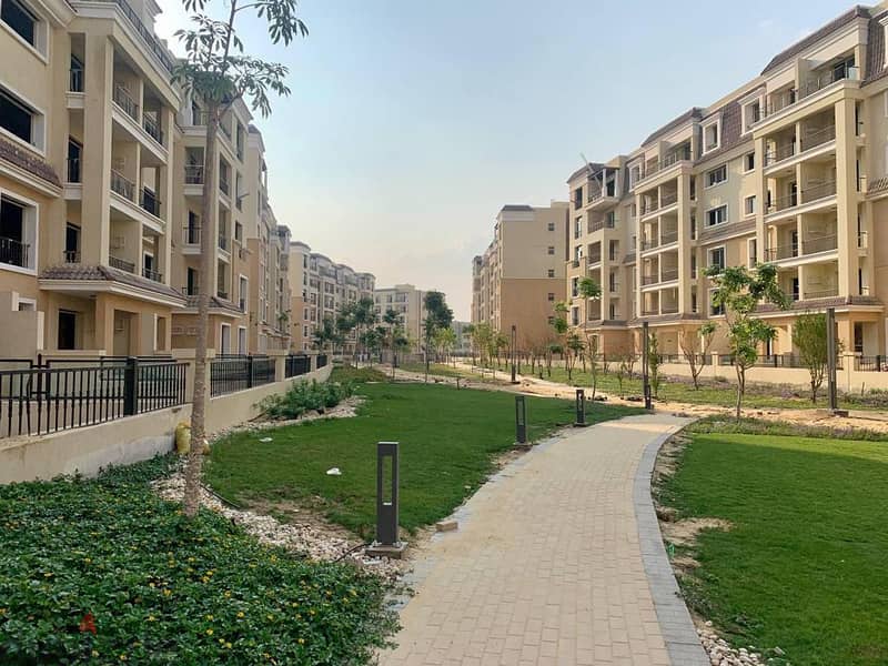 Duplex 202 sqm, spacious and distinctive area for sale in Sarai Compound in New Cairo on Suez Road 25