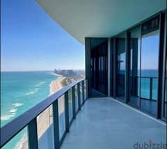 Apartment for sale 126 mr  fully finished, with the best view in New Alamein directly overlooking the sea and Lagoon of El Alamein