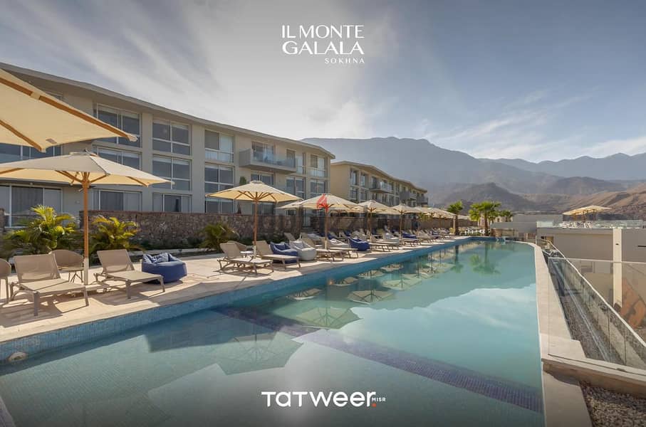 GROUND HOTEL CHALET 108M , DOWN PAYMENT 5% , INSTALLMENT 10 YEARS , IL MONTE GALALA . 5