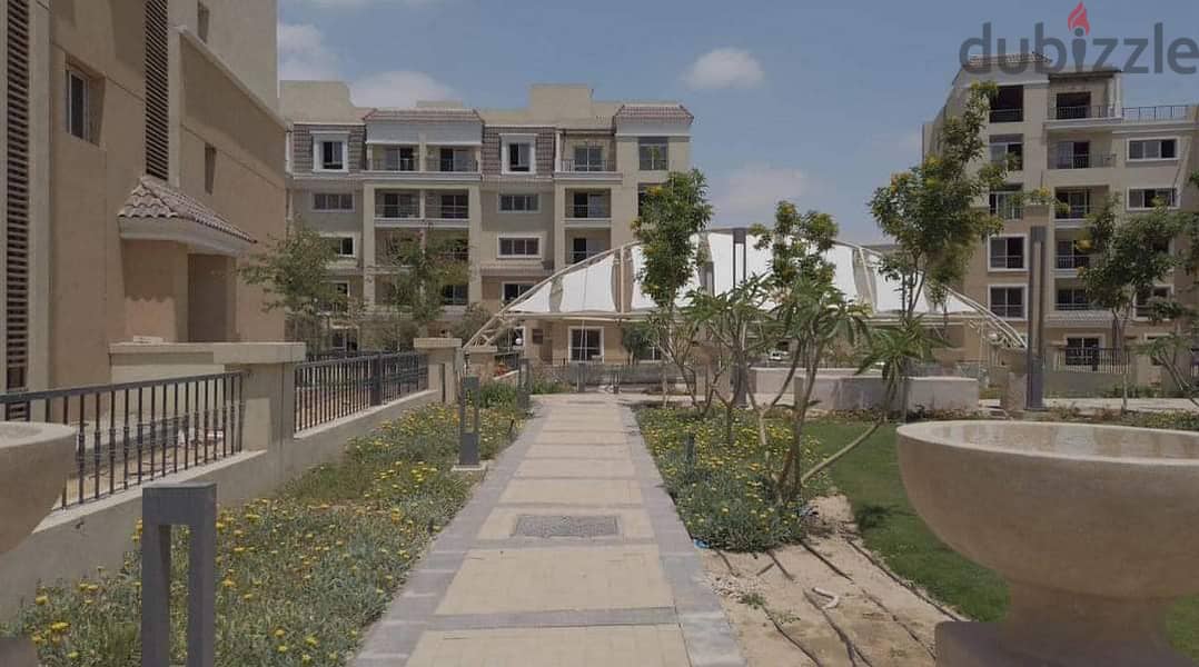 131 sqm apartment for sale in Sarai Compound, on a view of green spaces, a wall in Madinaty, 10 minutes from the Administrative Capital 13