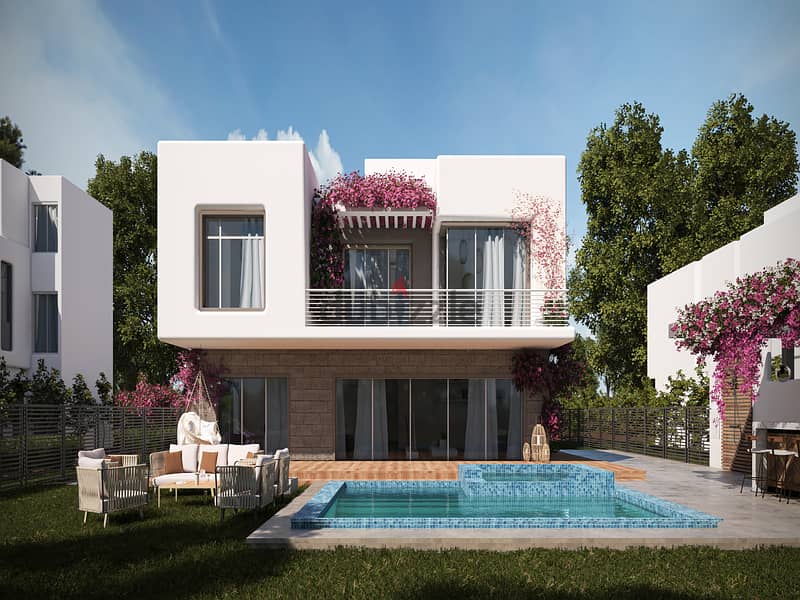 Double view townhouse required 9,000,000/installments - Seasons - 40 minutes from Sidi Abdel Rahman area. 1