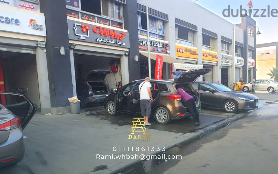 Car maintenance center for rent, shop for rent, service center for rent, car showroom for rent, car spare parts shop in Madinaty 2