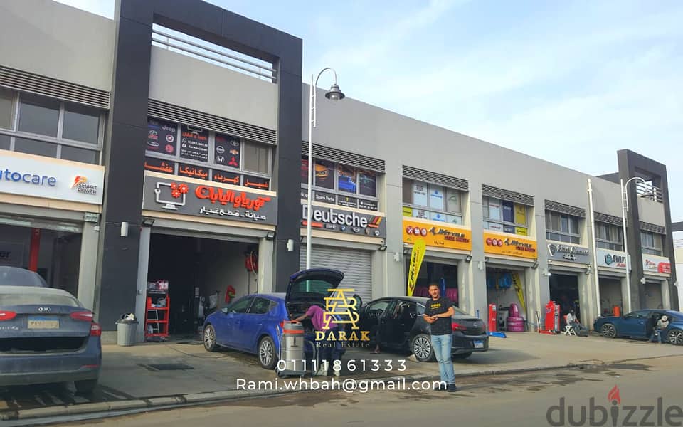 Car maintenance center for rent, shop for rent, service center for rent, car showroom for rent, car spare parts shop in Madinaty 4