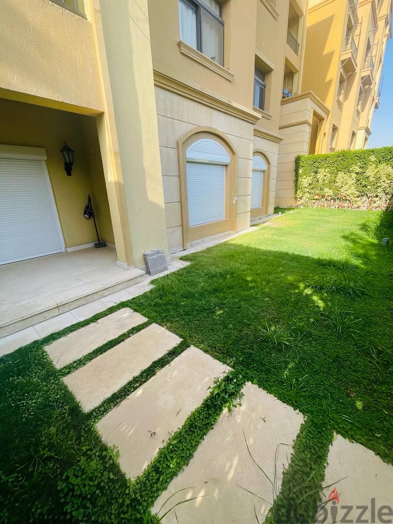semi furnished apartment with garden 3rooms for rent in Mivida New Cairo 1