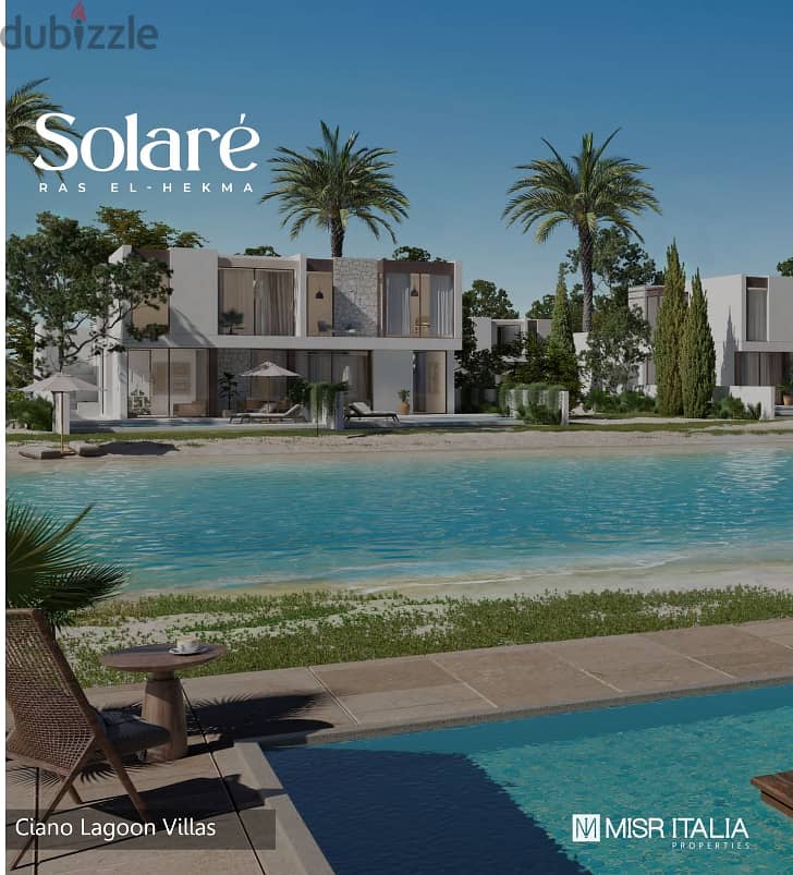Ground  chalet with garden 108m  2Bedrooms At Solare Ras el Hekma north coast By Misr Italia front beach first row 8