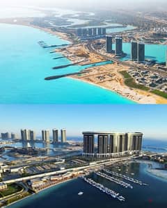 Hotel apartments for sale, 150 square meters, finished, with air conditioners, overlooking the sea, in El Alamein Towers, with a 10% down payment 0