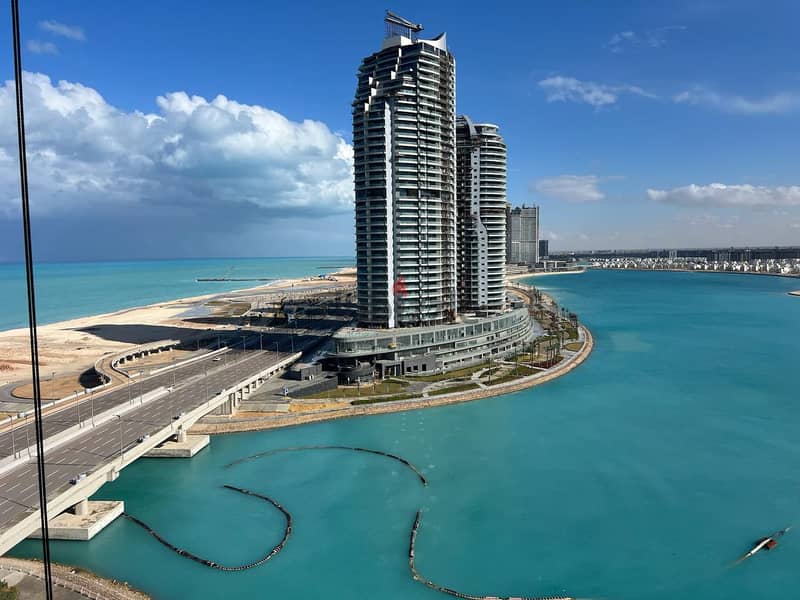 Hotel apartments for sale, 150 square meters, finished, with air conditioners, overlooking the sea, in El Alamein Towers, with a 10% down payment 3