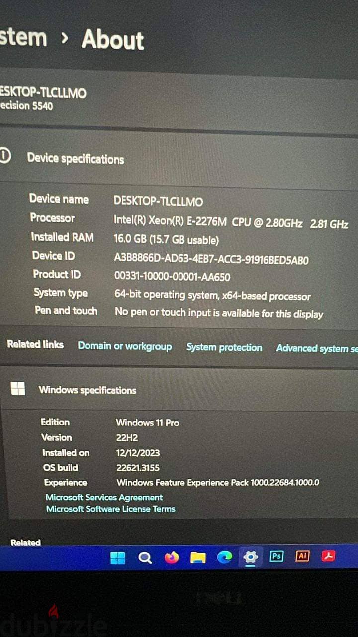 Dell precision 5540 2