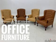 كرسي خشب زان جلد مستورد متوفر بجميع الالوان من شركه عز للاثاث المكتبي
