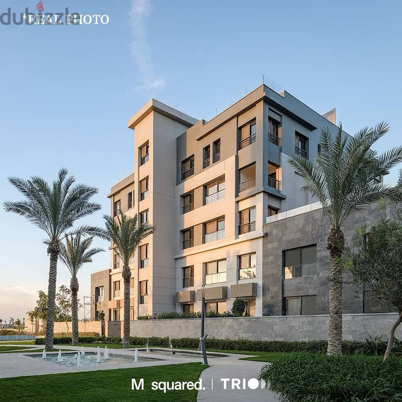 شقة للبيع متشطبه بكمبوند Trio Gardens New Cairo مساحة 155 متر 3