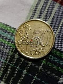 للبيع 50 يورو سنت عام 2002 حرف r الصور علي الطبيعه