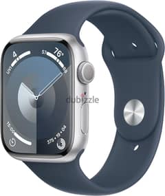 Apple Watch series 9 Silver color 45 mm -  ابل واتش 9 جديده متبرشمه