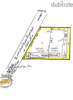 Farm for sale - Kafr El Dawar, directly on the agricultural road - with an area of ​​10,000 full meters