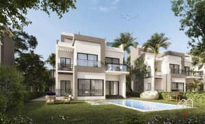 Villa for sale with exceptional installment plans in a prime location in New Cairo's Future City compound.