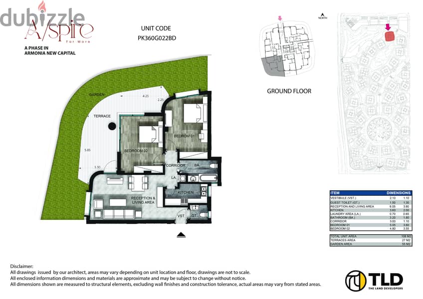 اكتشف العيش الفاخر: شقة أحلام بمساحة 135 متر مربع في أرمونيا من قبل TLD-The Land Developers في العاصمة الادراية الجديدة New Capital 6