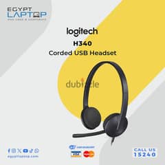 Logitech H340 Corded USB Headset سماعة لوجيتك 0