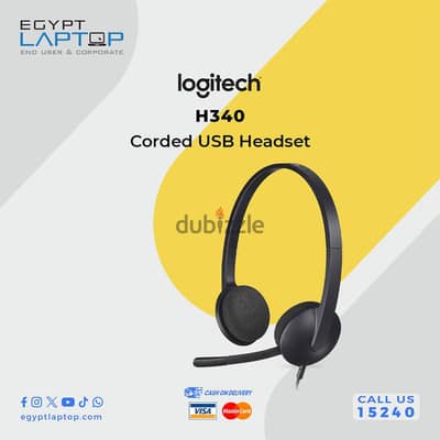 Logitech H340 Corded USB Headset سماعة لوجيتك