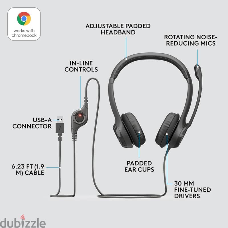 Logitech H390 USB Computer Headset سماعة لوجيتك 0