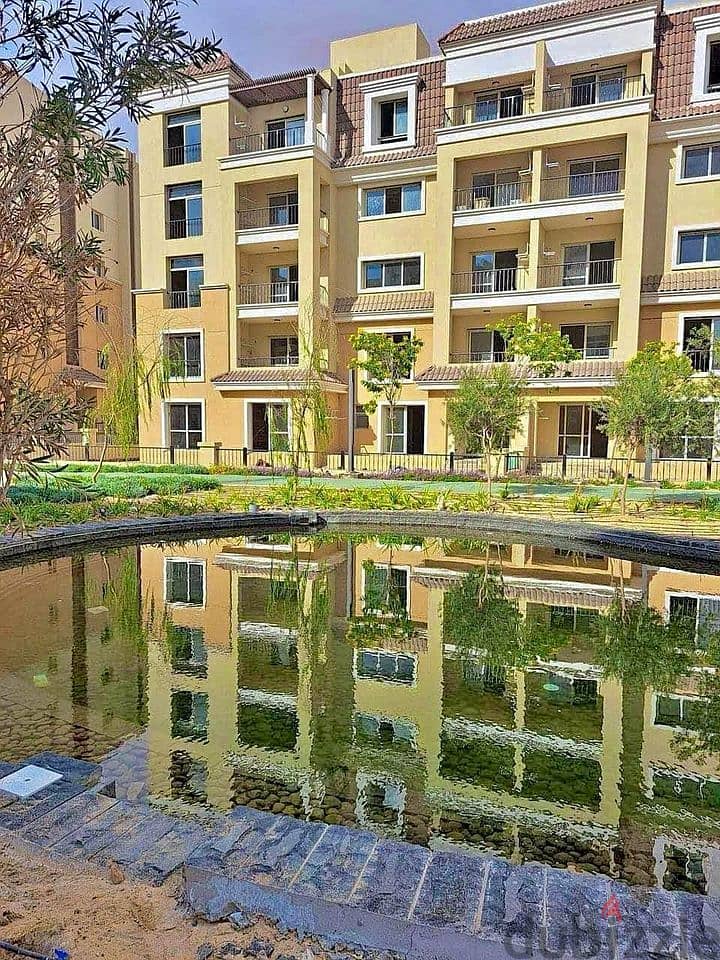 With a down payment of 650,000, an apartment in a large garden next to Madinaty 3