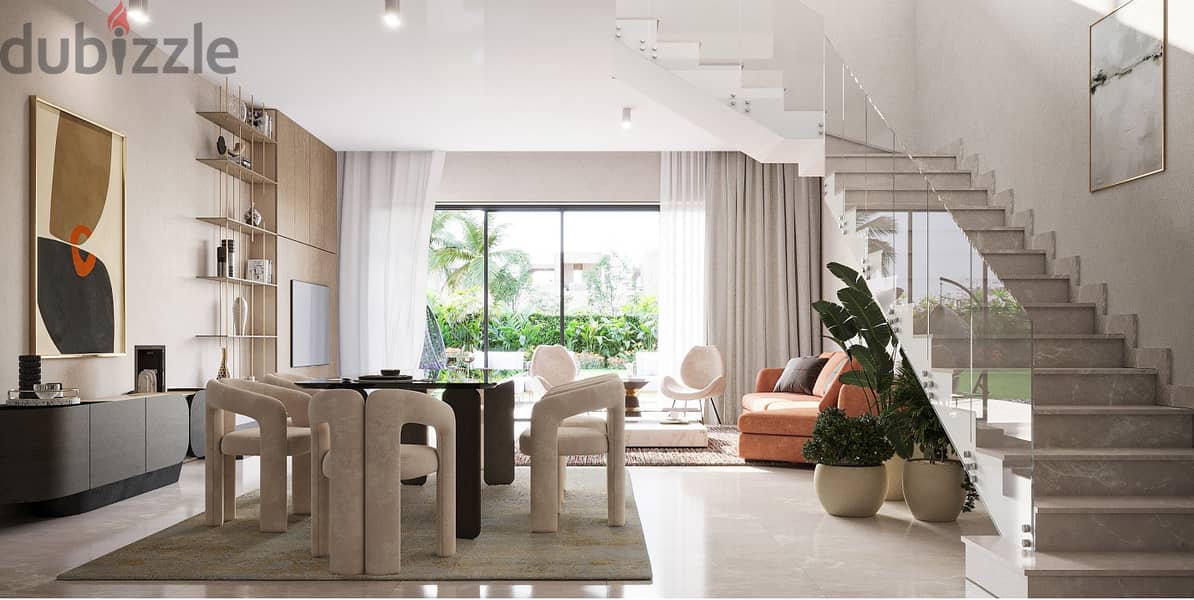 143 meter apartment with lake view, 5% down payment and payment over 8 years with the most powerful developer in the future, City, directly on Al Amal 8