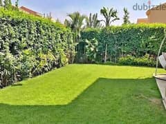 Garden duplex for sale in a full-service compound, directly in front of Al-Rehab, next to Swan Lake Hassan Allam