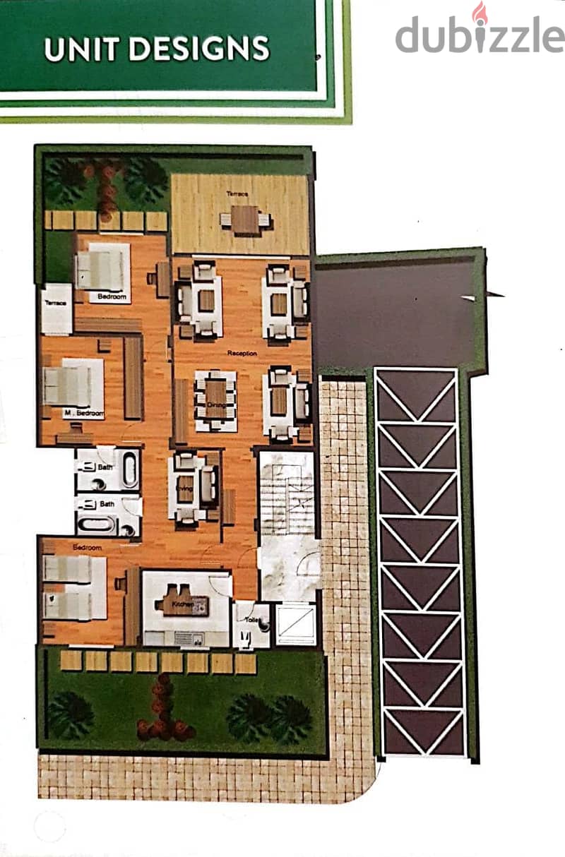 Apartment with 2 Gardens  in Promenade wadi degla project  for sale for a great Price 1
