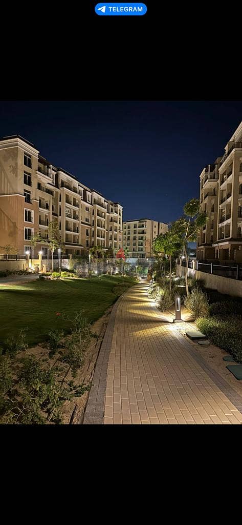 Apartment for sale sarai compound ready to move with installments and private garden 104 meters 0